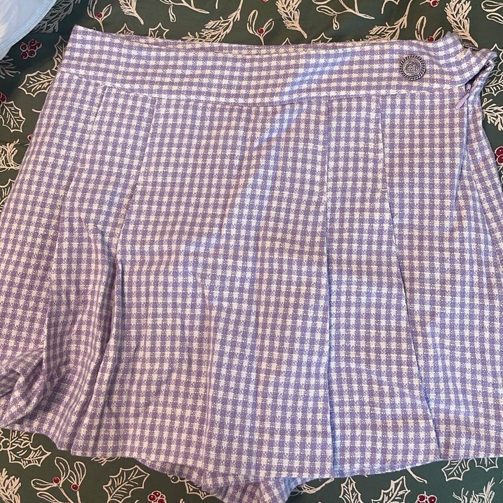 Zara Gingham Skort